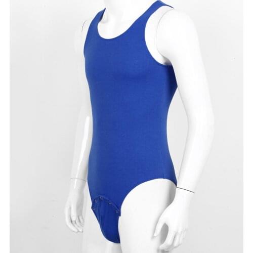 Mens Baby Lover Sleeveless Exotic Teddies Costumes Press Button Crotch Shirt Bodysuit for Fitness Workout Bodycon Body Suit