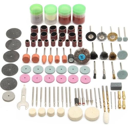 142pcs Electric Grinder Rotary Tool Accessory Bit Set For Dremel Grinding Sanding Polishing Disc Wheel Tip Cutter Drill Disc