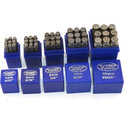 9pcs/set Number Stamp Punch Set Hardened Steel Metal Wood Leather Steel Punch Number Tool Leather craft Stamp