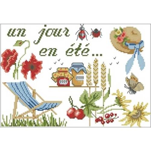 Words of Autumn patterns counted 11CT 14CT DIY Cross Stitch Sets Chinese Cross-stitch Kits Embroidery Needlework