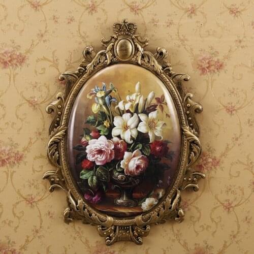 European-style wall hangings American country wall decorative plate pendant resin listing painted garden wall wall decoration