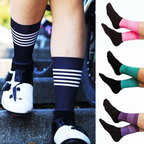 Middle Stocking Socks Nylon Striped Breathable Sweat Absorbent for Summer Women and Men Outdoor Sports Socks TN88