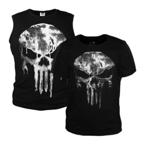 NEW Punisher Rashgard Running Shirt Men T-shirt Compression Shirts Gym T-shirt