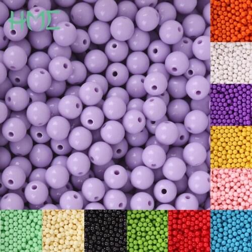 New arrival Dia. 8 mm Hole approx 1.8mm 100 Pcs DIY Beads Shiny Plastic Acrylic Loose Spacer for DIY Bracelet Necklace 20 Colors