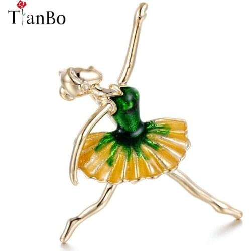 New Arrival Cute Dancing Girl Brooches for Women Small Fashion Brooch Pin Enamel Broches High Quality New Year Gift
