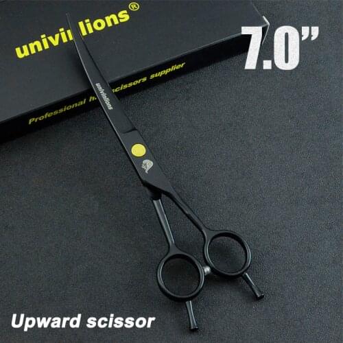 7 inch Pet Dog Cat Hair Clippers Pet Dog Gromming Scissors Up Curved Pet Grooming Scissors Stainless Steel Pet Gromming Tools
