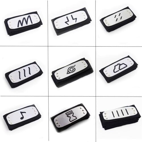 Anime Cosplay Naruto-s Headband Toys Model Cos Juguetes Forehead Headband Uzumaki-s Uchiha Sasuke-s Kakash Action Figurs