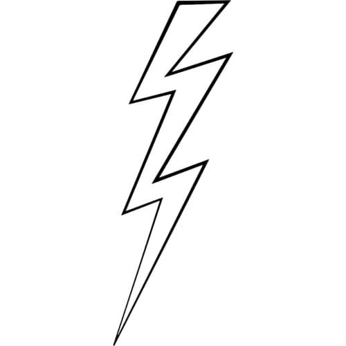 Frightened Lightning Bolt Silhouette Auto Car Racing Motorcycle Helmet Decal And Graphics Art Vinyl Mural FA369