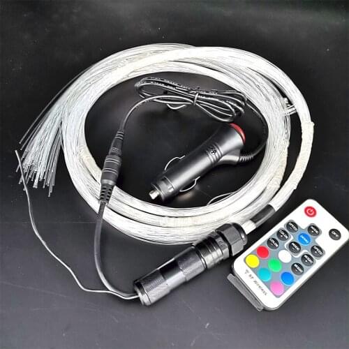 RF Remote Control Car Fiber Optic Lights 12V Star Ceiling Light with 60PCS 0.75mm 1.5m Fiber Optical Cable