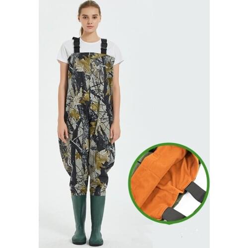 Winter Warm Fly Fishing Chest Waders 100% Waterproof Fishing Hunting Boots Outdoor Rubber Wading Fleece Jumpsuit Clothes M2116