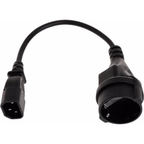 UPS/PDU Power Lead IEC 320 C14 Male To CEE7 European Female Adapter Cable 35CM