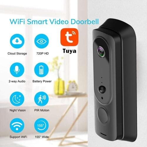 NEW Tuya smart life doorbell Outdoor Waterproof Video Intercom Doorbell Wifi Home Security 720P Night Vision Infrared Camera T5
