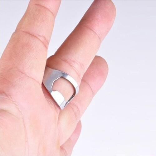 Unique Creative Versatile Stainless Steel Finger Ring Ring-Shape Beer Bottle Opener JW