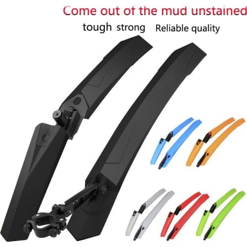 Bicycle fender mudguard with light LED taillight rear mud front tile riding accessories mountain folding parts plastic tail