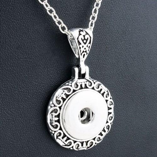 Vintage round Snap Button Jewelry Newest Pendant Necklace Oem, Odm Nc777 (fit 18mm Snaps)