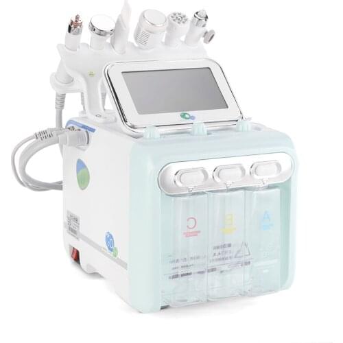 New Upgrade 2 Generation Hydrogen Oxygen 6in1 Small Bubble H2O2 Facial Hydra Beauty Device Skin Cleansing Dermabrasion Device