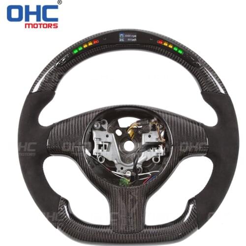 100% Real Carbon Fiber LED Performance Steering Wheel compatible for M E82, E39 E46 M3 5 Series 1 Series