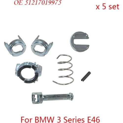 X5 Set For BMW 3 Series E46 DOOR LOCK LOCK CYLINDER REPAIR KIT FRONT LEFT OR RIGHT OE 51217019975 New