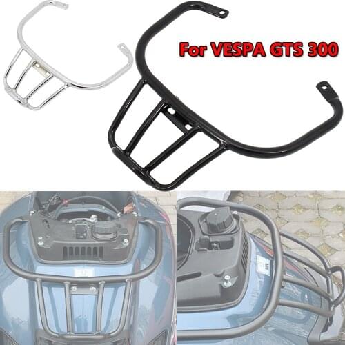 For VESPA GTS 300 Black And Silver Rear Bracket Motorcycle Sports Luggage Rack Book Shelf Rack Rear Luggage Bag CNC Aluminum