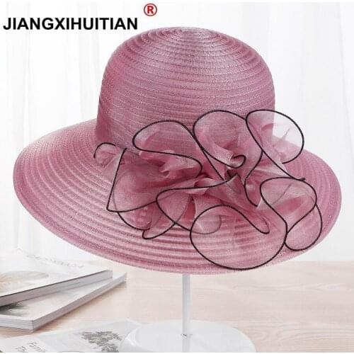 2018 new Summer large brim beach sun hats for women UV protection women caps hat style fashion ladys Flowers sun hat
