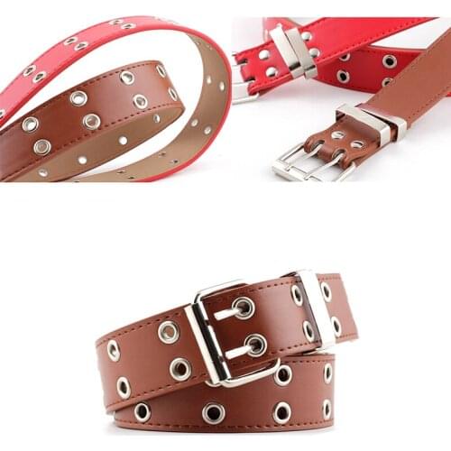 Women Fashion Alloy Belts Genuine Leather Luxury Chain New Style Pin Buckle Jeans Retro Punk Decoration