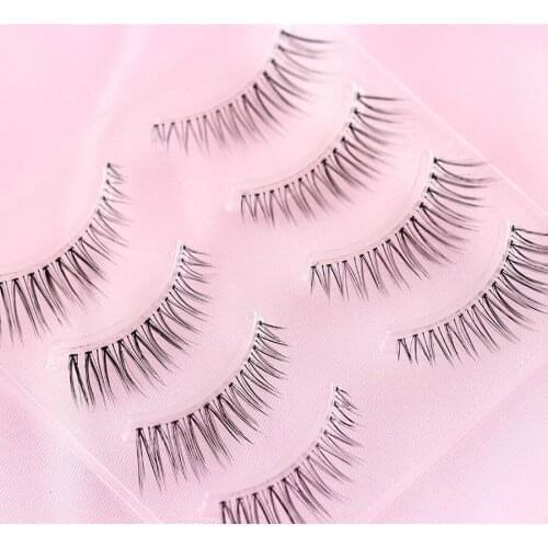 200set 4pair/set Natural Sparse Cross Eye Lashes Extension Makeup Handmade Long False Eyelashes fashion