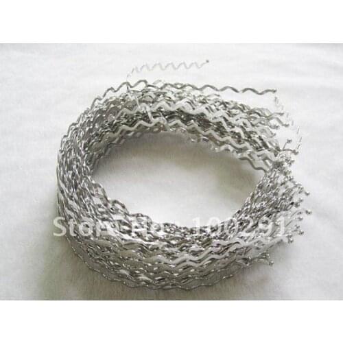 200pcs 5mm Rhodium Plated Tone Metal Hair Bands Headbands NICKEL FREE Jewely findings accessories
