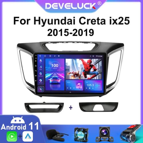 Android 9.0 Car Radio For hyundai Creta ix25 2016-2018 2din 8 core multimedia player GPS navigatio 4G+Wifi RDS DSP+48EQ stereo