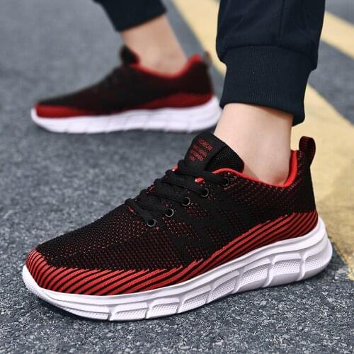 Baideng Plus Size 48 Men Running Shoes Air Mesh Breathable Comfortable Sneakers Lace Up Man Sports Shoes Male zapatillas hombre