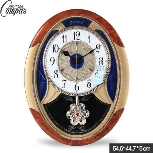 Nordic Design Large Wall Clock Vintage Living Room Luxury Swing Clock Secret Stash Silent Creative Oclock Duvar Saati Decor S303