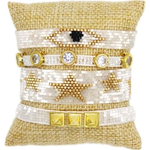 ZHONGVI MIYUKI Bracelet For Women 2020 Unique Pulseras Mujer Turkish Evil Eye Bracelet White Jewelry Handmade Accesorios Mujer