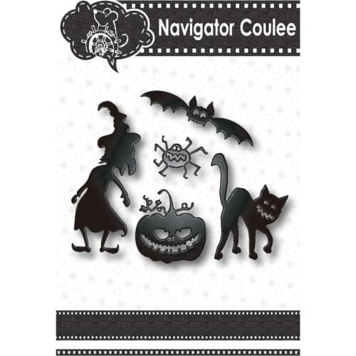 Halloween witch pumpkin metal cutting mold die scrapbook craft mold metal mold stamps and molds 2021