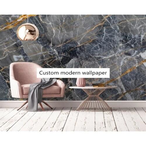 Beibehang Customized Modern Abstract Marble Wallpaper Living Room TV Sofa Bedroom Home Decor Wall paper papier peint
