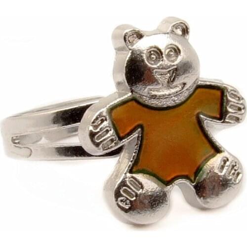 Mood rings for women Temperature color changing ring Adjustable bear Opening Rings jewelry