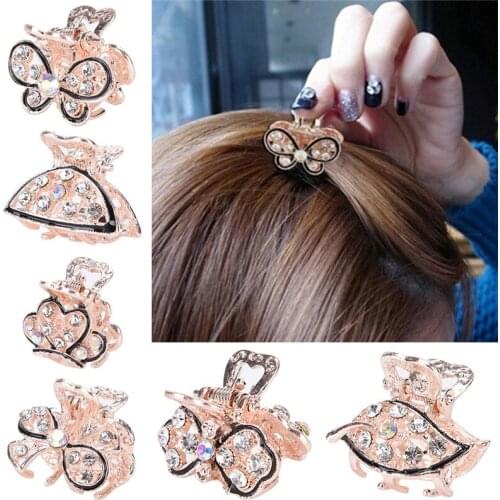 Mini Butterfly Headwear Hair Claws Clip Pearls Hairpins for Women Girls Mini Hairpin Hair Clip Clamp Crab Hair Claws Accessories
