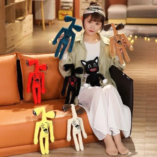 Siren Head Plush Toy Anime Plushie Black Cartoon Cat Stuffed Animals Doll Horror Sirenhead Peluches Toys For Kids Christmas Gift