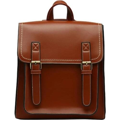 Hot Women Backpack Female Pu Leather Bag Vintage Backpack Fashion Girls School Bag Brand Creative Leisure Shoulder Bag Sac A Dos