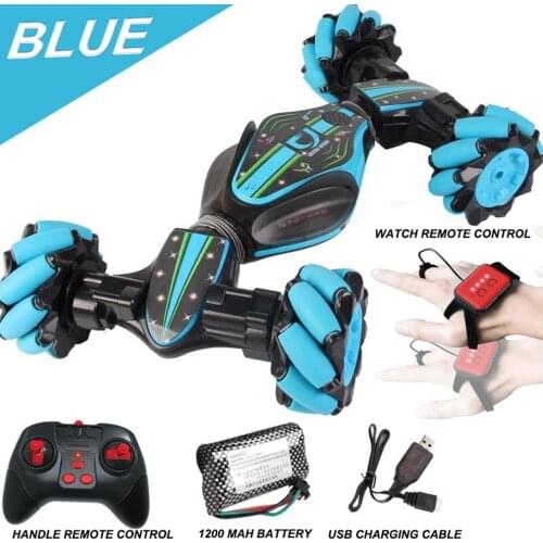 GW124 2.4Ghz Remote Climbing Control Stunt Car Gesture Sensing Twisting Off-Road Vehicle Light Music Drift Dancing Side RC Car