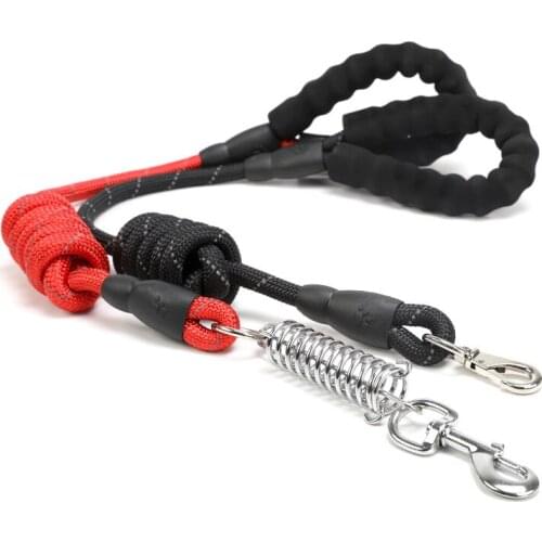 Medium Large Dogs Leash Reflective Comfort pet Lead spring Explosion-proof Round Rope Nylon Leashes Traction