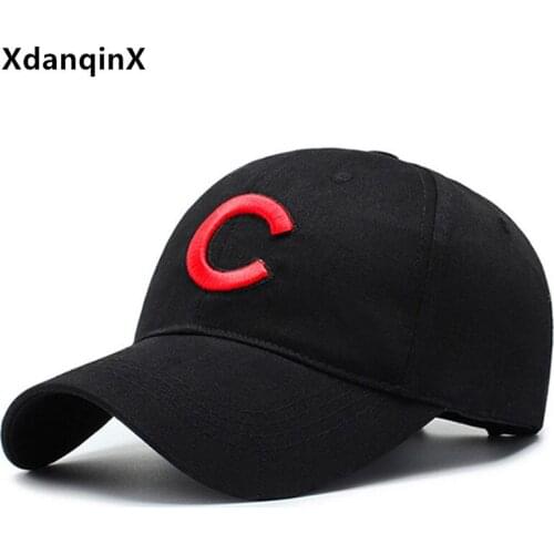 XdanqinX new three-dimensional embroidery letter cotton baseball caps for men women adjustable casual sports cap snapback cap