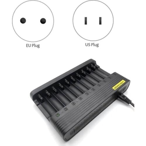 Battery Charger 18650 10Slots Smart Charging 26650 14500 26500 22650 26700 Li-Ion Rechargeable Battery Charger
