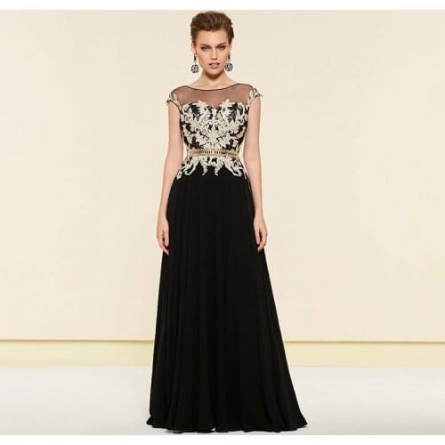 Tanpell long evening dress black zipper up floor length a line gown women celebrity custom formal evening dresses 2019