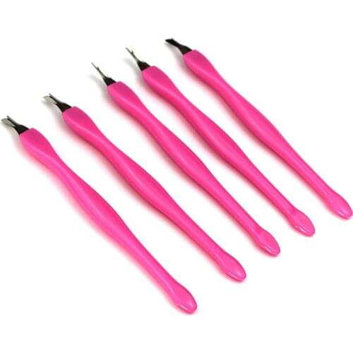 10pcs Cuticle Pusher Stainless Steel Head Nail Art Dead Skin Fork Tool Trim Cuticle Nipper Pusher Remover