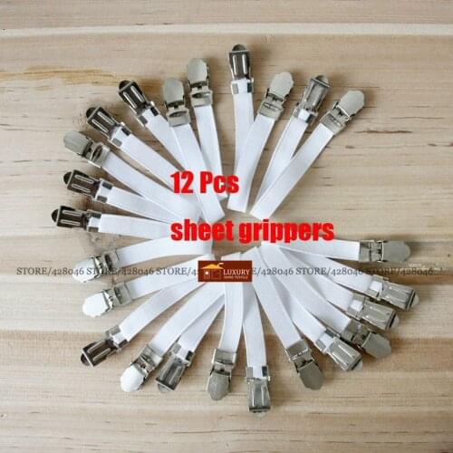 12pcs/lot bed sheet clips bedding set grippers bedspread fasteners elastic clips for bed stainless steel clip #20