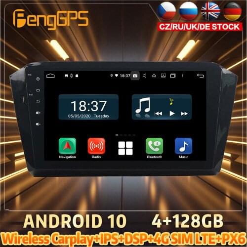128G Android10 PX6 DSP For Volkswagen Magotan 2016 Car DVD GPS Navigation Auto Radio Stereo Video Multifunction CarPlay HeadUnit