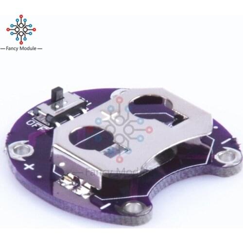 2PCS For Arduino LilyPad Coin Cell Battery Holder CR2032 Battery Mount Module Small Slide Switch Board