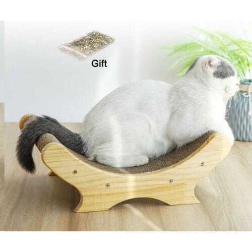 2 In 1 Cat Scratcher Bed Board Corrugated Cat Scraper Claws Care With Catnip Scratching Toys For Cats House Lounger Sofa Gatos