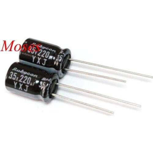 35v 220uf +/- 20% Capacitance 100% Original New ZLH YXJ Audio Capacitors Electrolytic Capacitor Radial 8x11.5mm