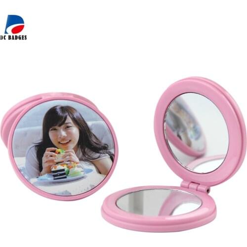 50sets of mix Colorful Double side Makeup pocket Mirror 58mm Button Blank Componets without the pictures