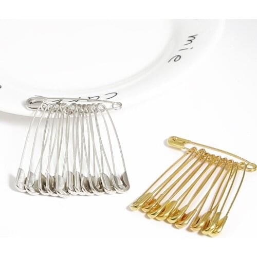 50pcs 12x55mm Silver/Gold Color Safety Stainless Iron Pins DIY Sewing Tools Accessory Needles Large Brooch Apparel Accessories